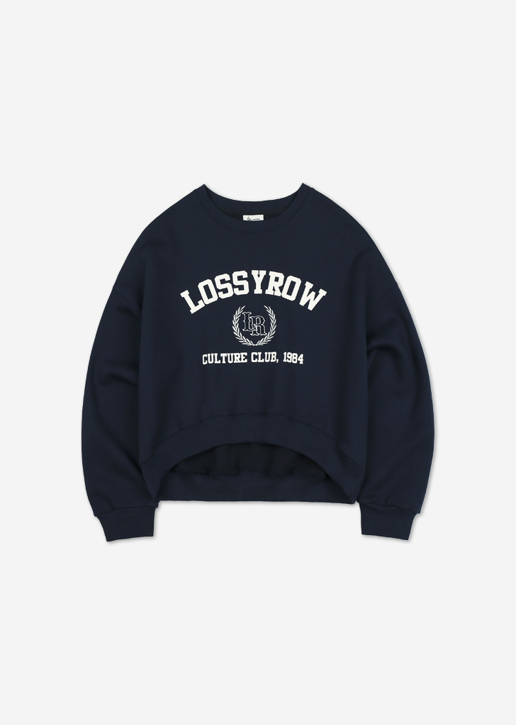LOSSY ARCH CROP SWEATSHIRT  [Navy]