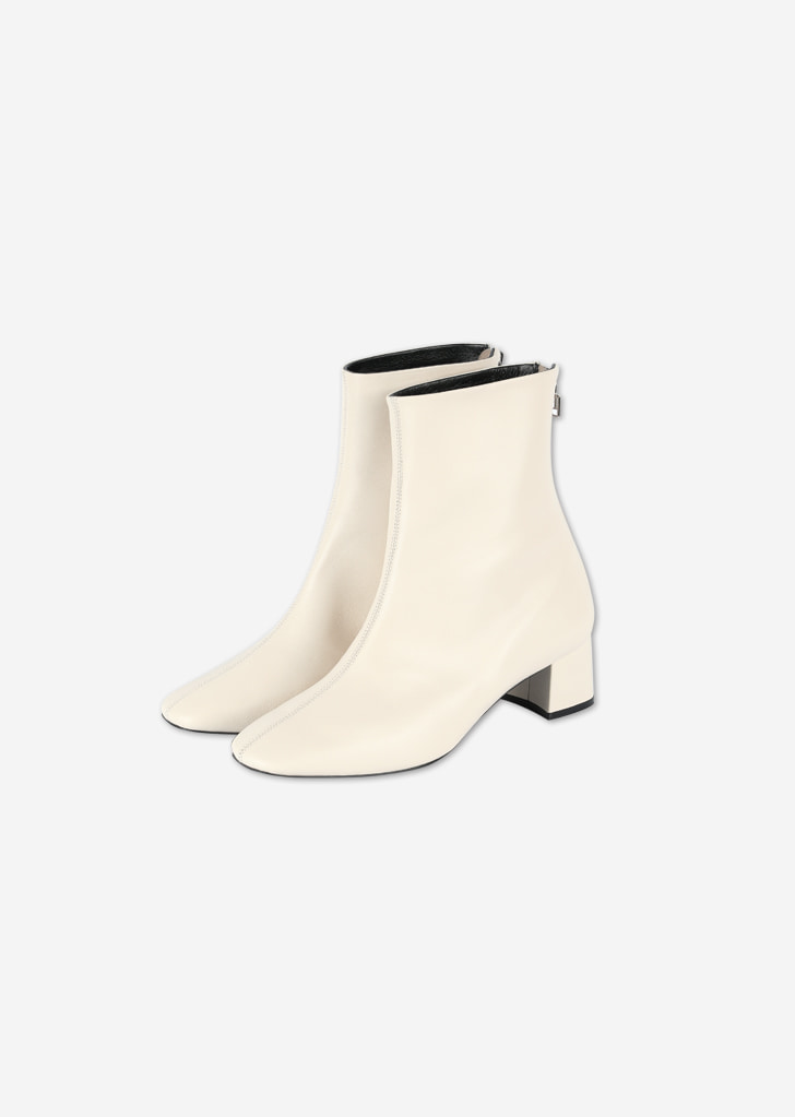 LR Leather Ankle Boots [Cream]