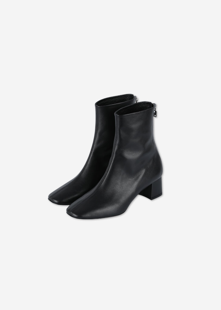 LR Leather Ankle Boots [Black]