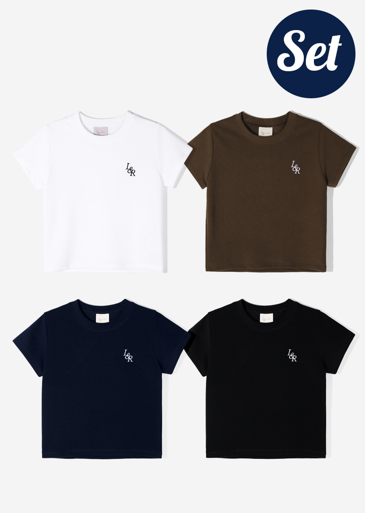 [1+1]  L&amp;R Slim Crop T-Shirt