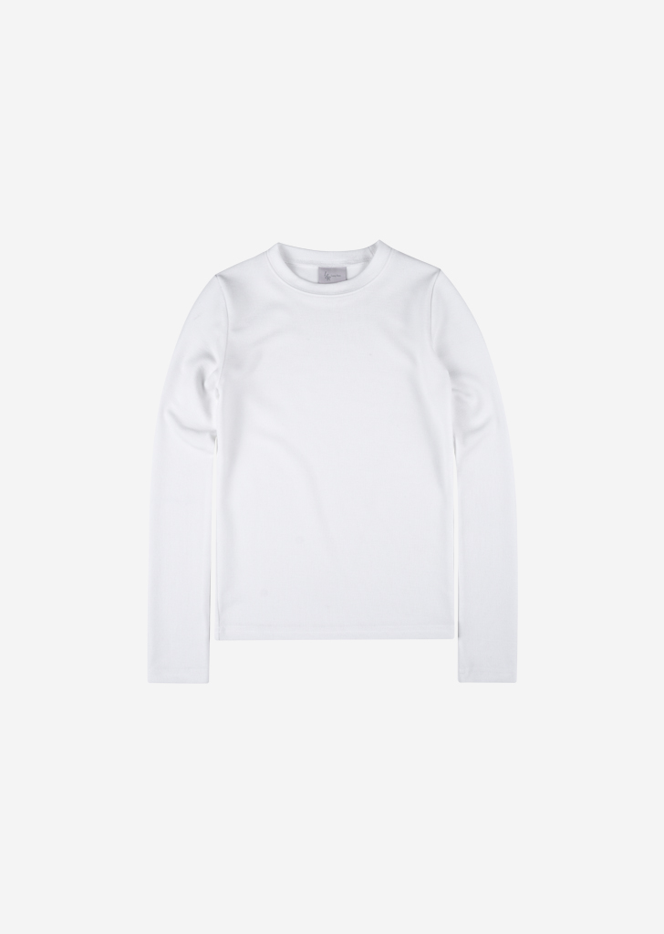 Lossy Row Layered long-sleeved T-shirt [White]