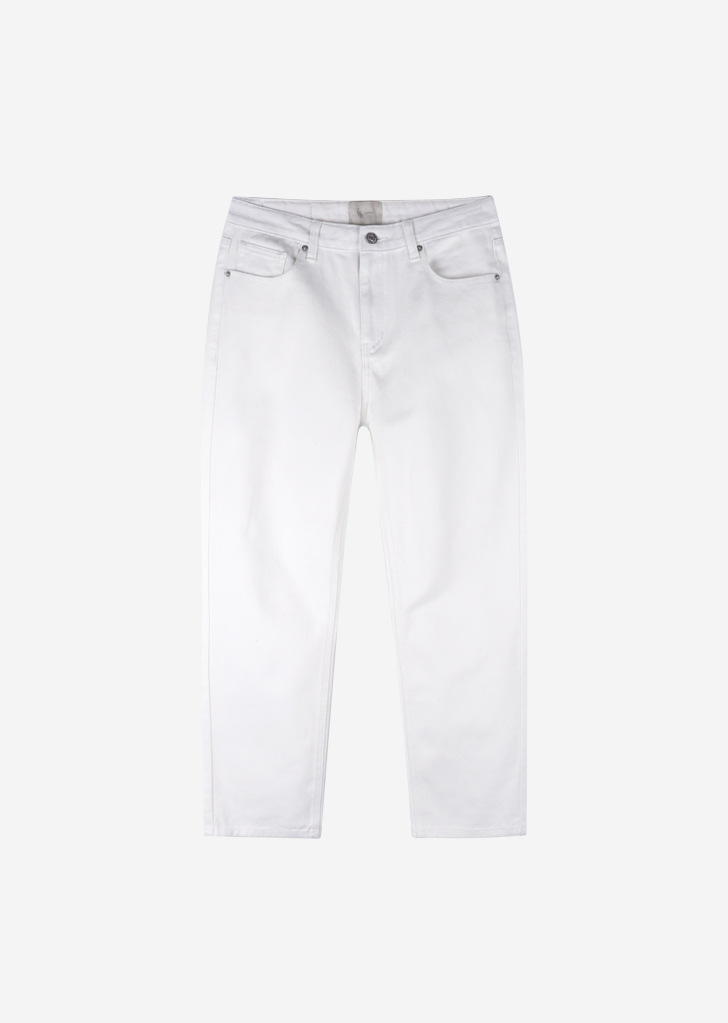 Lossy Row boy-fit denim pants [White]