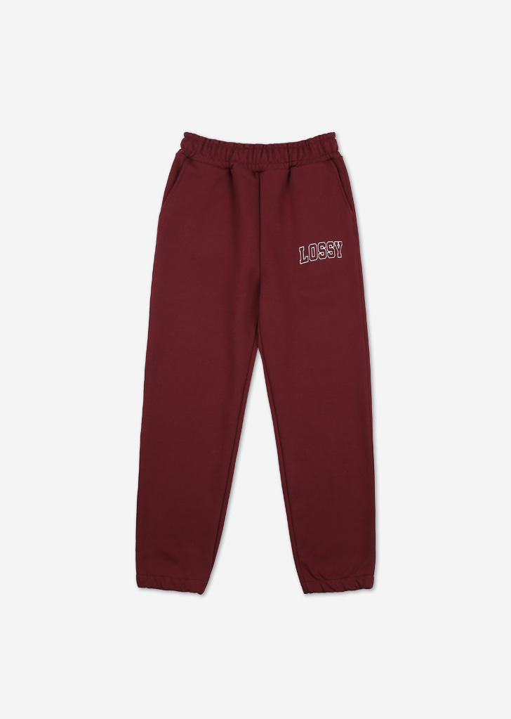 Lossy Outline Sweat Pants [Wine]