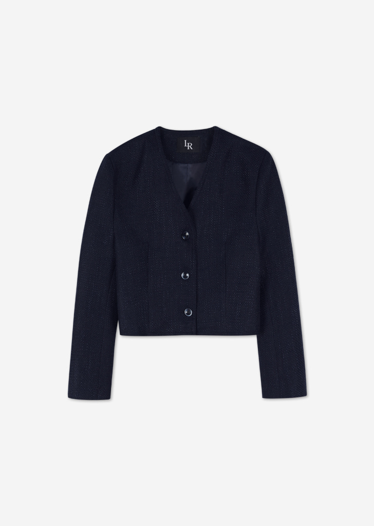 LR Tweed Short Jacket [Navy]