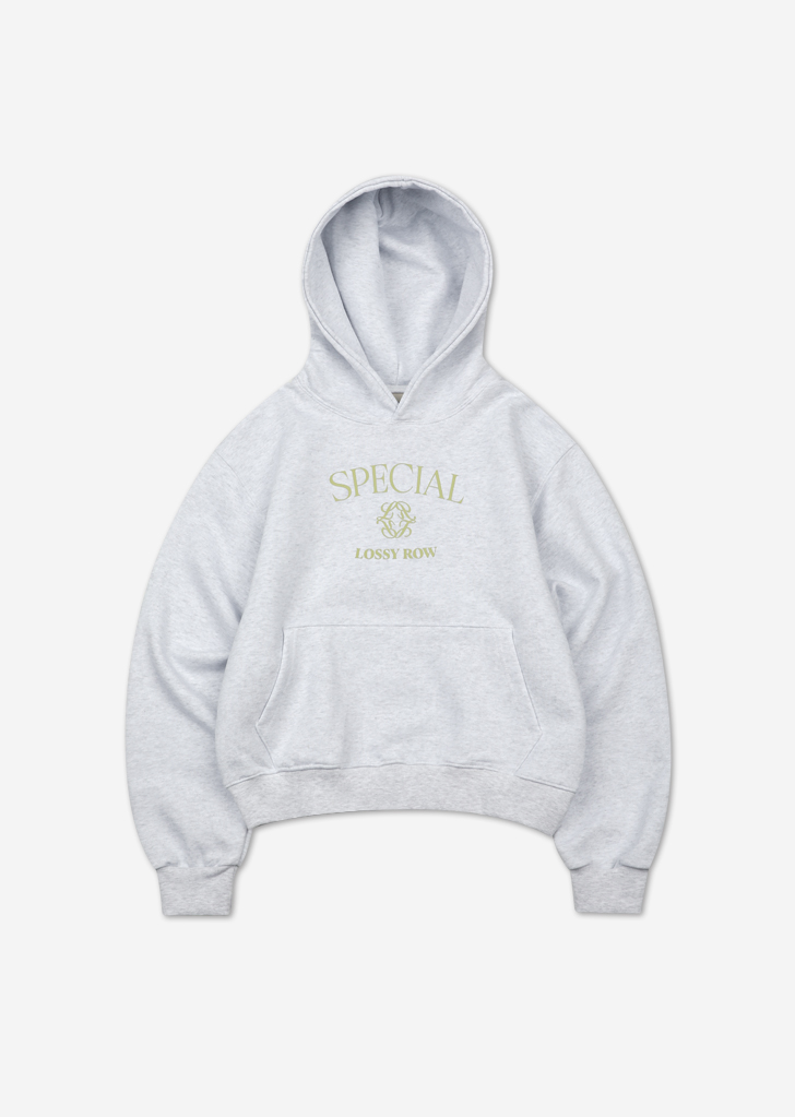 lossy Special symbol hoodie [White Melange]